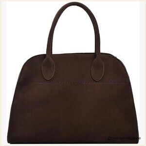 Large Suede Leather Tote Bag Hobo Shoulder Handbag Top Handle Purse